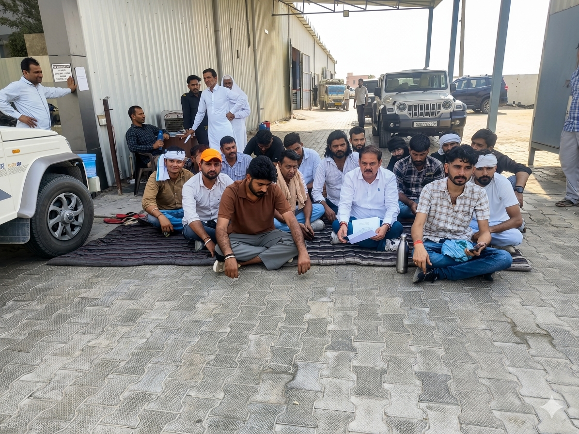 बीडी मोटर्स पर धरना, बोलेरो कैंपर की रिपेयरिंग में देरी से भड़का आक्रोश*
