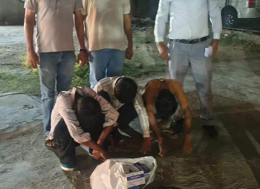 *बेगू रोड कन्फेक्शनरी दुकान पर छापा, 5100 नशीली गोलियां-कैप्सूल बरामद; तीन युवक पकड़े